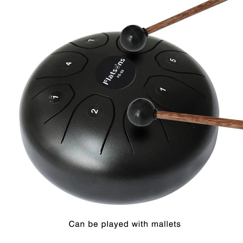 5 дюймов Стальной барабан для язычка стальные барабаны Flatsons Handpan Standard C Key 8 нот с