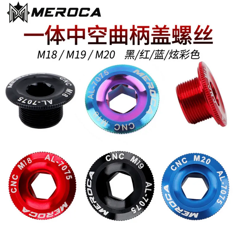 

10 Pcs MTB Aluminum Alloy Mountain Bike Color Crank Cover CNC Crank Screw M18 M20 IXF M19 Bicycle Accessories SHIMANO Lamok