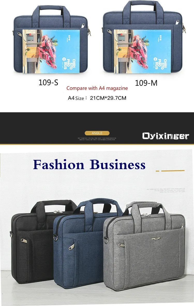 OYIXINGER мужской портфель для ноутбука 14 15,6 дюймов, водонепроницаемая оксфордская мужская сумка, деловая женская сумка-мессенджер на одно плечо
