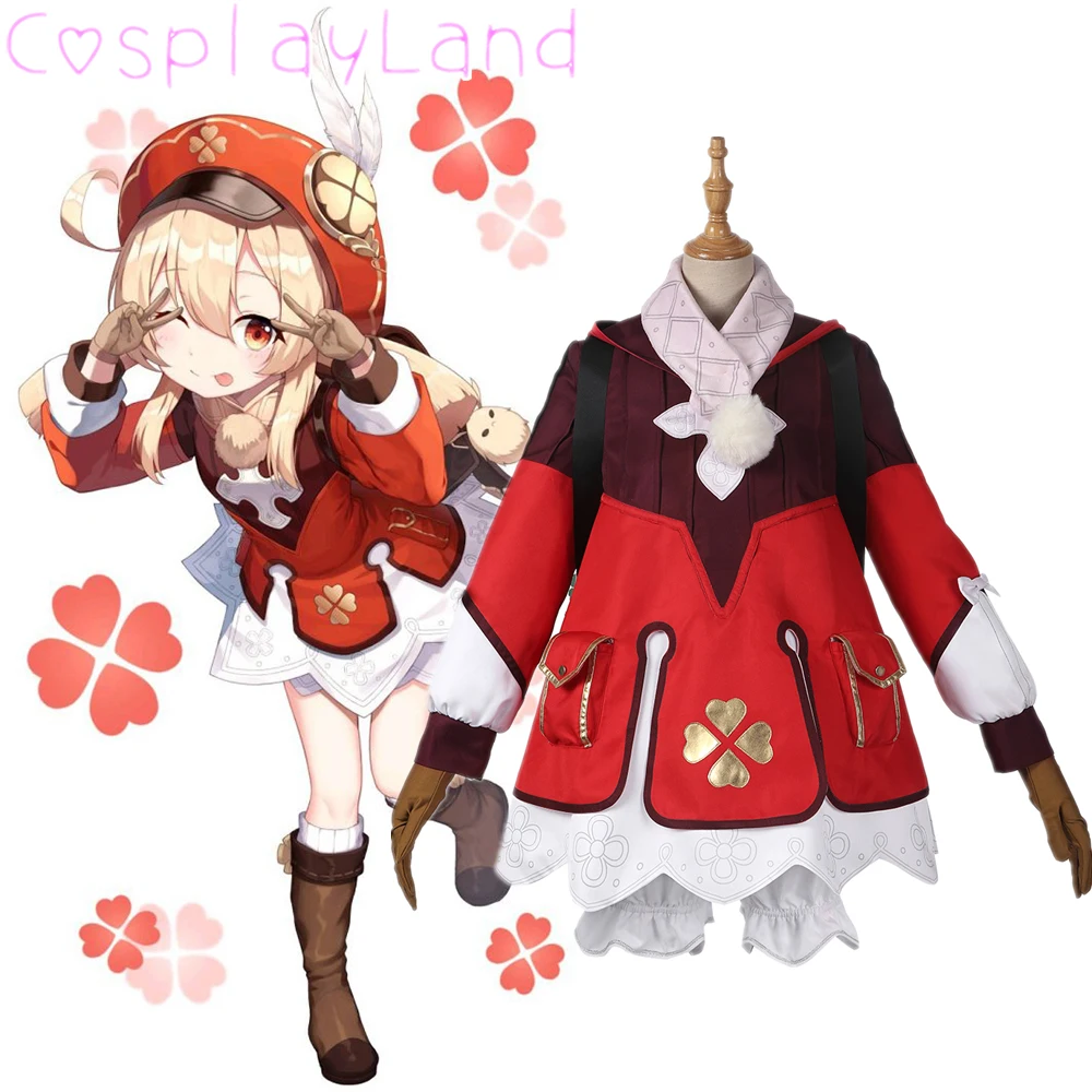 

In Stock Game Genshin Impact Klee Dress Cosplay Costume Halloween Party Outfit For Women Suit Lolita Dress Role Play XS-XXL