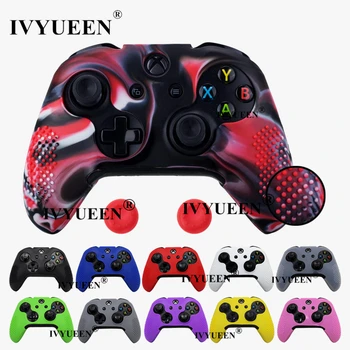 

IVYUEEN 15 Colors for Microsoft Xbox One X S Slim Controller Silicone Case Skin Protective Cover with Thumb Sticks Grips Caps