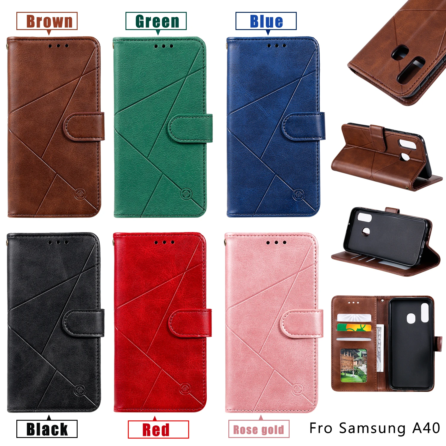 Чехол-книжка на магнитной чехол для Samsung Galaxy A10 A10S A10E A20 A20E A20S A30 A30S A40 A50 A50S A70 A90 J4 J6 плюс A3 A5 крышка