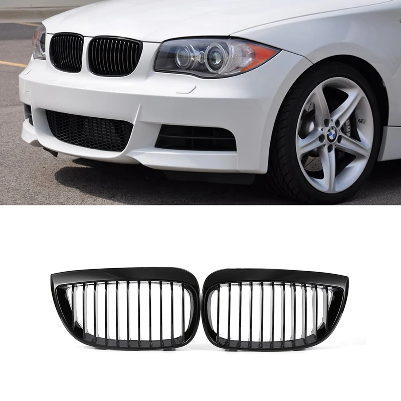 E81 решетка передняя замена почек гриль для BMW E87 1 серии 2003-2007 (глянец Черный) 51137077129