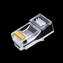 1/10 pces rj45 rede tomada modular cat6 cat6e conector utp unshielded modular rj45 plug