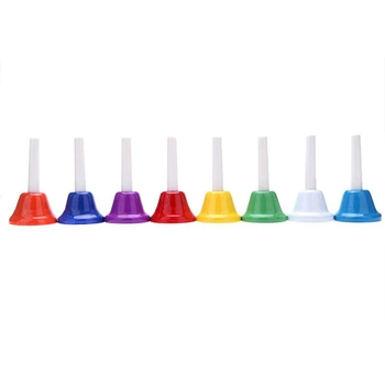 

8 tone colorful touch clock melody bell carillon class bell Handbell Hand Bell Note Children Musical Toy Percussion Instrument