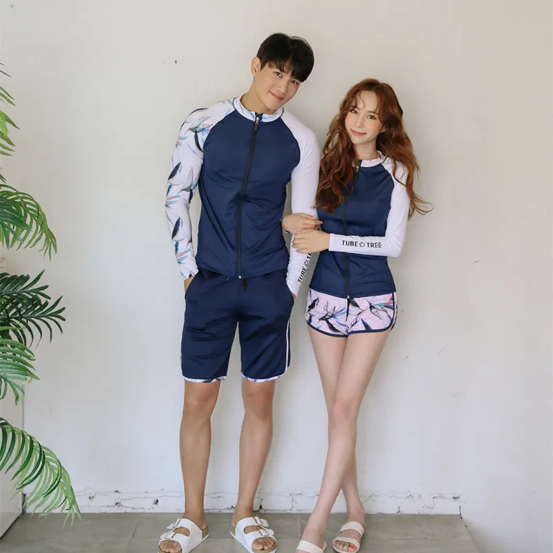 

Diving Suit 2019 Korean-style Hot Selling Couples Three-piece Set Long Sleeve Sun Protection Clothing Outdoor Snorkeling Surfing