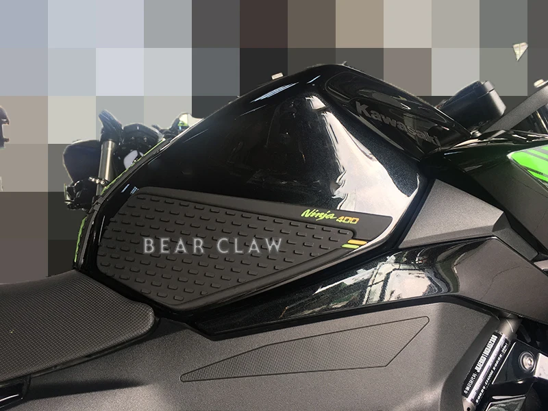 Для Kawasaki NINJA400 NINJA Z400 защитная накладка на бак мотоцикла боковая наклейка "кость" наклейка газ Топливо колено сцепление тяга зеленый