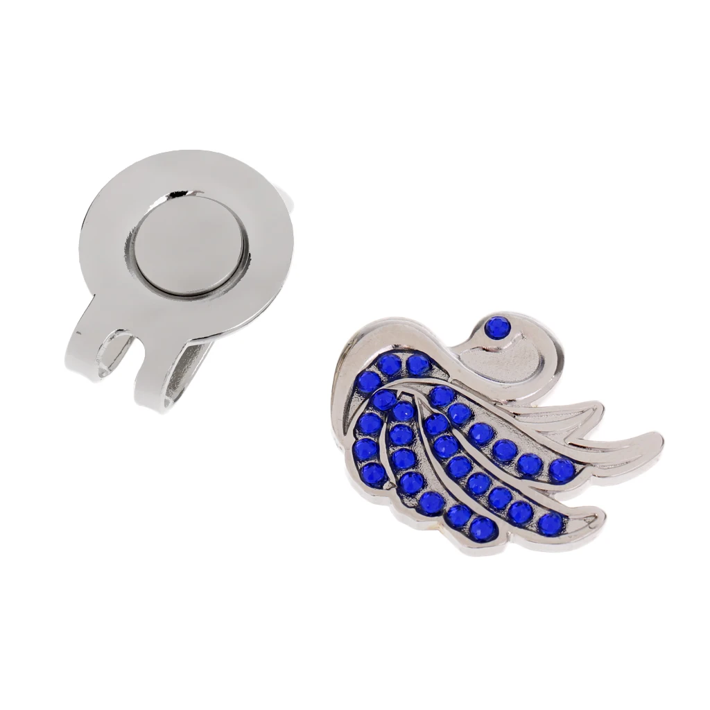 Detachable Magnetic Golf Hat Clip Golf Cap Clip With Removable Swan Shape Golf Ball Marker Cap Multi-color
