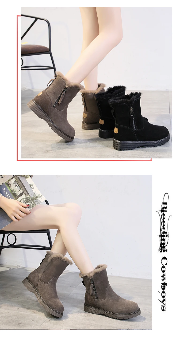 Женские резиновые сапоги; женская зимняя обувь; женские ботиночки на шнуровке; коллекция года; Роскошные Дизайнерские австралийские сапоги на низком каблуке с круглым носком