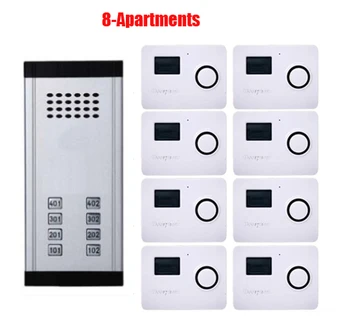 

Unvisual Home Security audio intercom system Direct Press Key Audio Door Phone hands-free indoor unit for 8 apartments