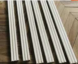 Modèle de plinthes en bois massif, ligne décorative de taille spéciale, 450x10x3mm, 6 pièces 