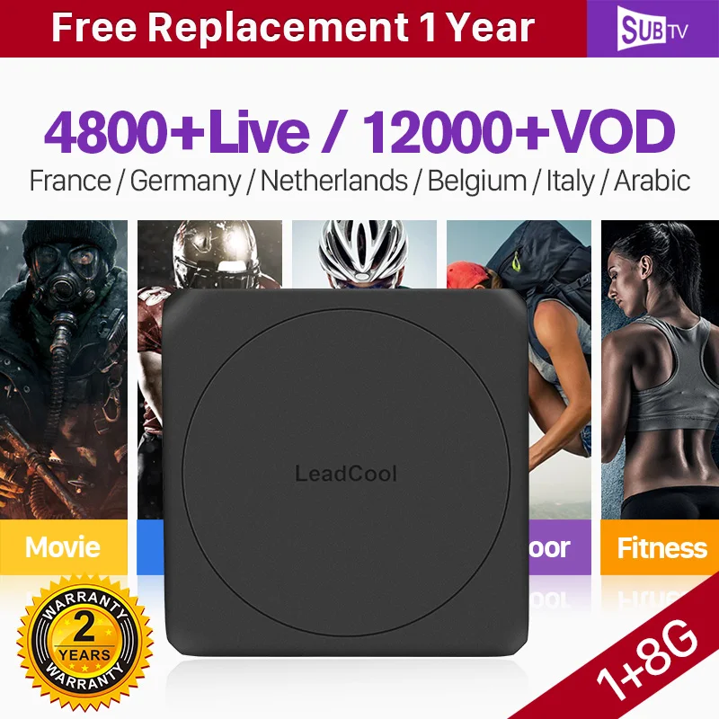

IPTV France Arabic Box Leadcool W SUBTV IPTV Subscription France Portugal Spain Android TV Box IPTV Italy UK Netherlands IP TV