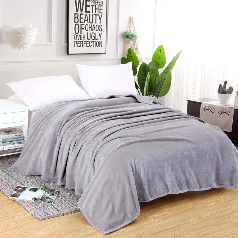 King size, 200x230 см, одноцветное, с Цветочным Тиснением, жаккардовое одеяло, толстое, теплое, высокое качество, Коралловое Флисовое одеяло на кровать, плед - Цвет: NO.18