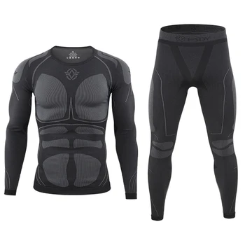 

Warm Autumn Winter Long Sleeve Outdoor Thermal Underwear Set Fleece Slim Fit Army Tactical Hiking Military Clothes Top + Pants C