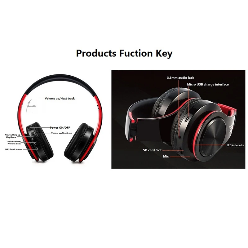 EWA Bluetooth Earphones Wireless Headphone Stereo Headset Music Head Over Headphones Earphone with Mic for iphone samsung