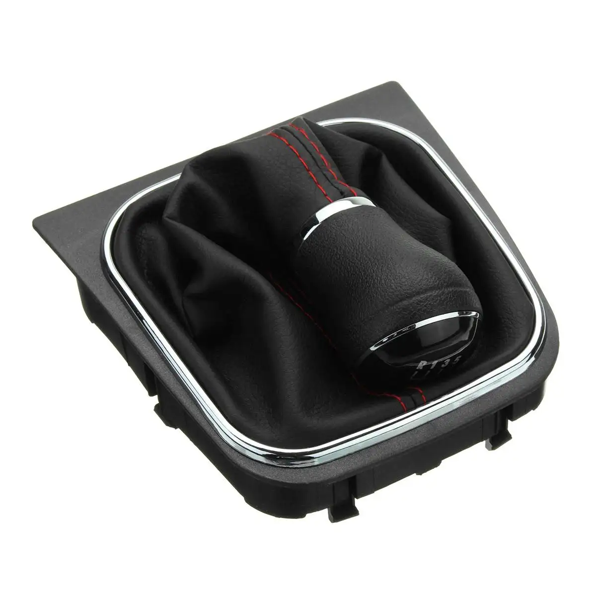 5/6 Speed Car MT Gear Shift Knob Shifter Lever PU Leather Gear Shift Collar Gaiter Boot Cover For VW Golf 5 6