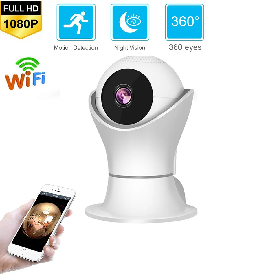

360 eyes Full HD 1080P wifi IP Camera Wireles Home Security Smart WiFi Audio CCTV Camera Night Vision Baby Monitor