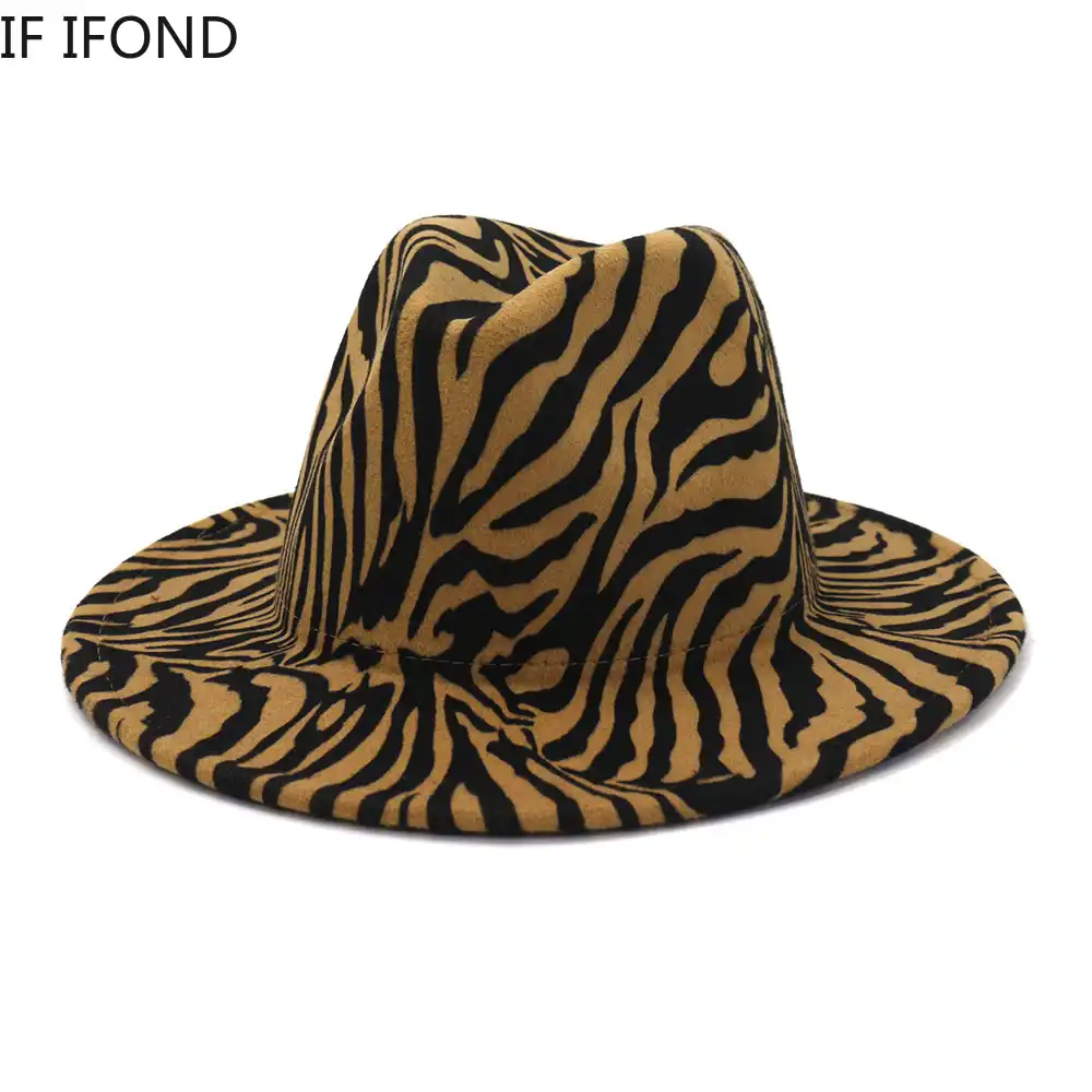 Donne Unisex di Lana Cappelli di Feltro Fedora Autunno Inverno Tesa Larga  Del Partito Trilby Cappello Panama Moda modello Della Zebra Della  Protezione di Jazz|Men's Fedoras| - AliExpress