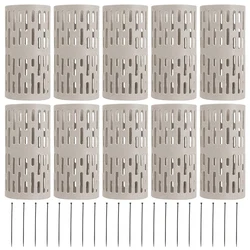 Protections en plastique pour plantes et troncs d'arbres, garde arbre facile et Flexible avec 20 attaches zippées verrouillables, pépinière extensible, paquet de 10 