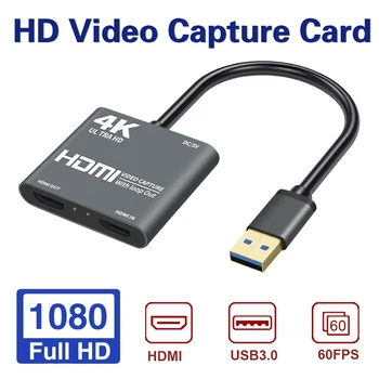 

1080P 60fps Video Capture Card Multifunction Loop Out HDMI USB3.0 Live Streaming Computer Cables Connectors Video Capture Card