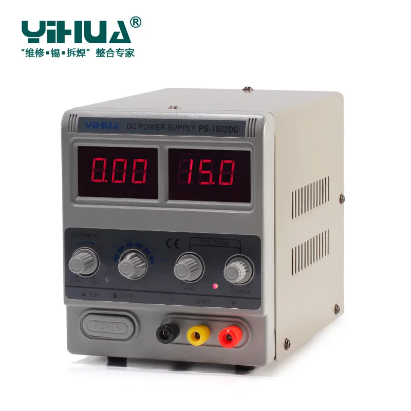 YIHUA 1502DD мини лабораторный источник питания регулируемый цифровой для ремонта телефона 15 в 2A переключение регулятора напряжения DC источник питания