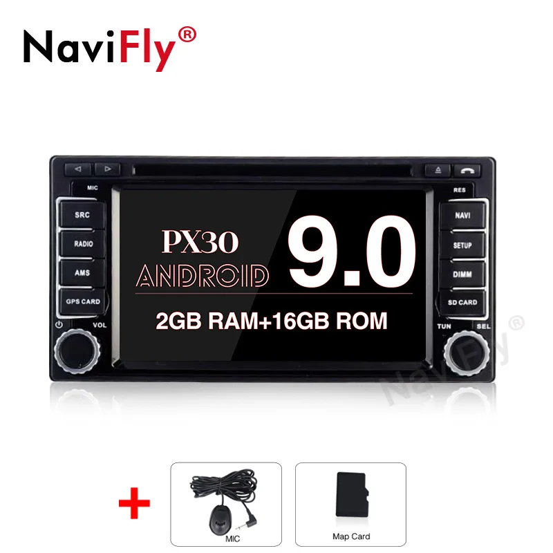 NaviFiy 2 Din Android 9,0 автомобильный мультимедийный плеер для Subaru Forester 2008-2011 Автомобильный DVD радио поддержка BT wifi gps - Цвет: 2G RAM 16G ROM