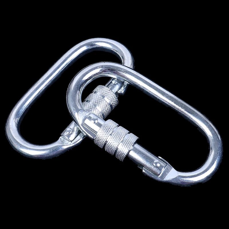 Открытый Кемпинг альпинистский карабин винтовой замок Twistlock походный веревочный крюк зажим инструмент для выживания карабиновая Пряжка крюк из углеродистой стали