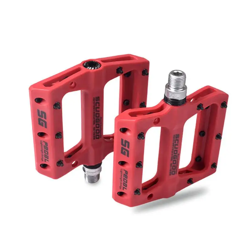 Mountain Bike Pedal MTB Pedals Bicycle Flat Pedals Nylon Fiber MTB Cycling Anti-skid Foot Pedal Sports Accessories