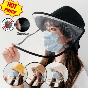 

Safety Face Shield Full Face Cover 2020 New Unisex Anti-spitting Protective Cap Cover Outdoor Hat Caps