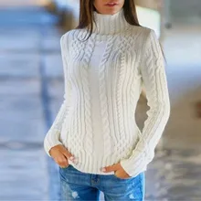 3-2 осенне-зимний женский вязаный свитер с высоким воротом Повседневный мягкий джемпер с воротником поло модный тонкий женский эластичный пуловер