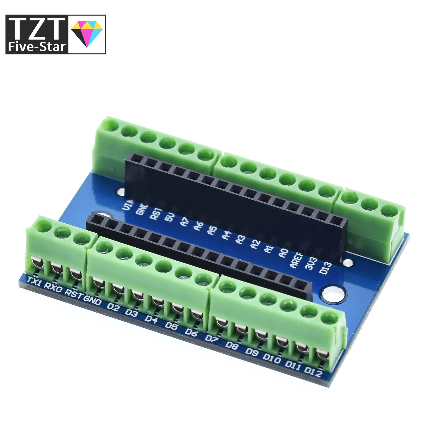 1/3PCS NANO V 3,0 Controller Terminal Adapter Expansion Board NANO IO Schild Einfache Erweiterung Platte Für Arduino AVR ATMEGA328P – Detail 12