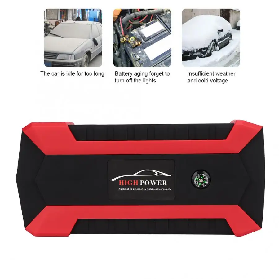 Автомобильный стартер power Bank 20000mAh многофункциональный автомобильный стартер 4 USB зарядное устройство для батарей 12V power Bank oto aksesuar
