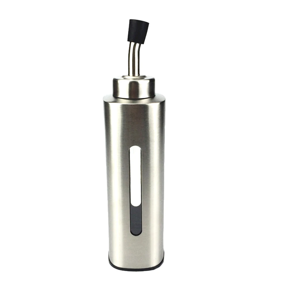 250 Ml Kitchen Dust Proof With Spout Stainless Steel Oil Dispenser Sauce Olive Bottle Leakproof Easy Clean Accessory Container