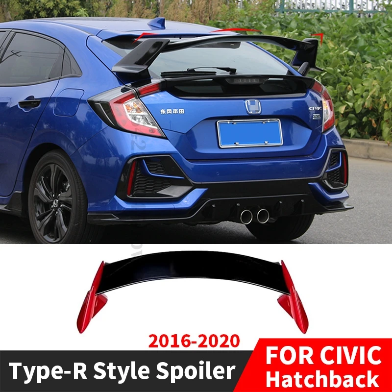 Задний спойлер для Honda Civic 2016 2017 2018 2019 2020 10 поколения FK7 стиль Type-R настройка крыши