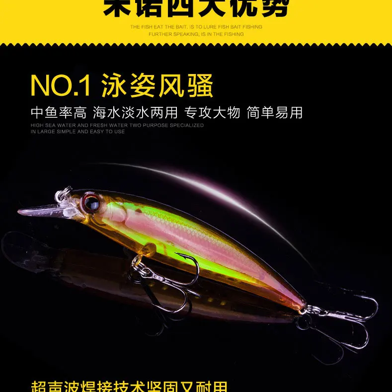 Плавающая приманка Mino, подвесной ночной Светильник Topmouth Culter, набор для пресноводной рыбалки, универсальный, предназначенный для уничтожения баса, Manda