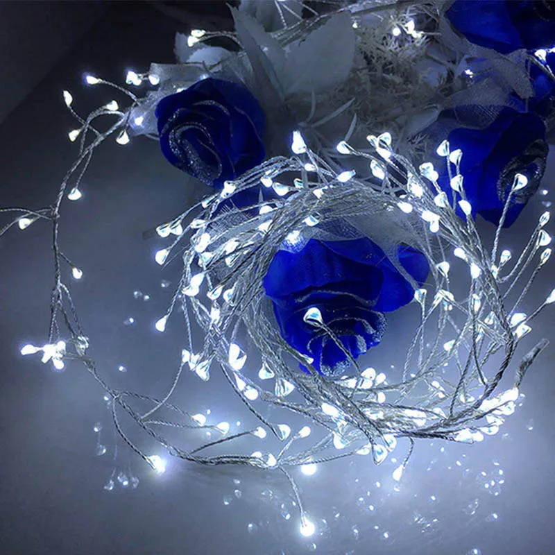 LED Firecracker String Light 2M 200 Bulbs Remote Control 8 Model Fairy Lights Christmas New Year Wedding Party Decoration Lamp (38)