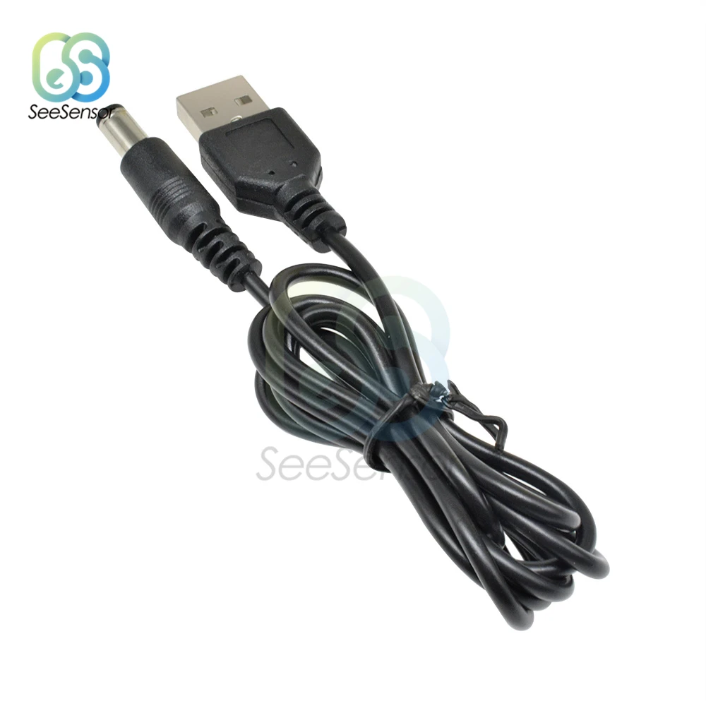 80 см USB порт до 5,5*2,1 мм 5 В DC баррель Джек силовой кабель соединитель USB конвертер адаптер удлинитель Кабель