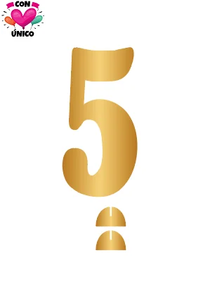 CONUNICO Happy Birthday Party Wedding Party Kids Party Table Decorations Party Supplies Shiny Golden EVA Foam Number 5,GD52701