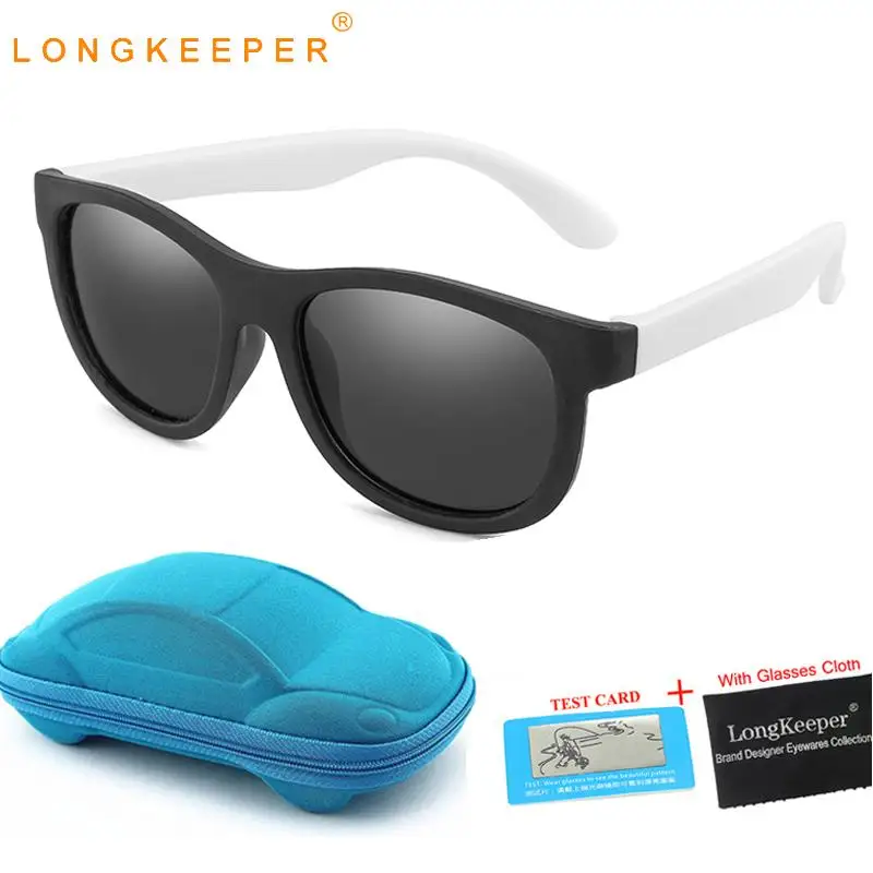LongKeeper детские солнцезащитные очки, поляризационные, для маленьких мальчиков и девочек Солнцезащитные очки UV400 детское зеркало очки гибкие силиконовые очки с Чехол