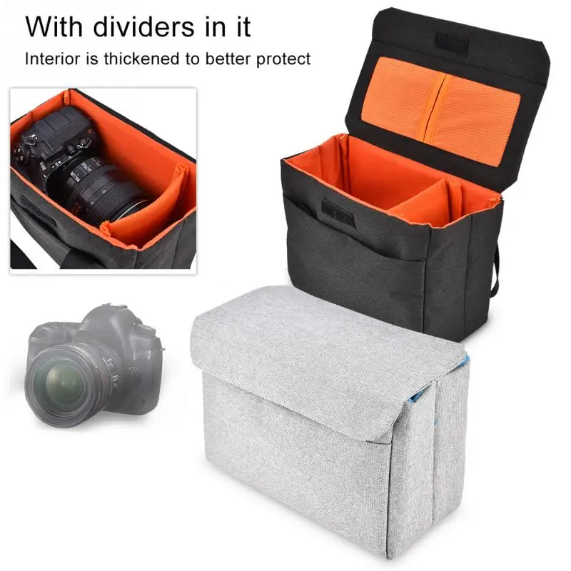 Waterproof Nylon Insert Padded Mirrorless Camera lens Bag Folding