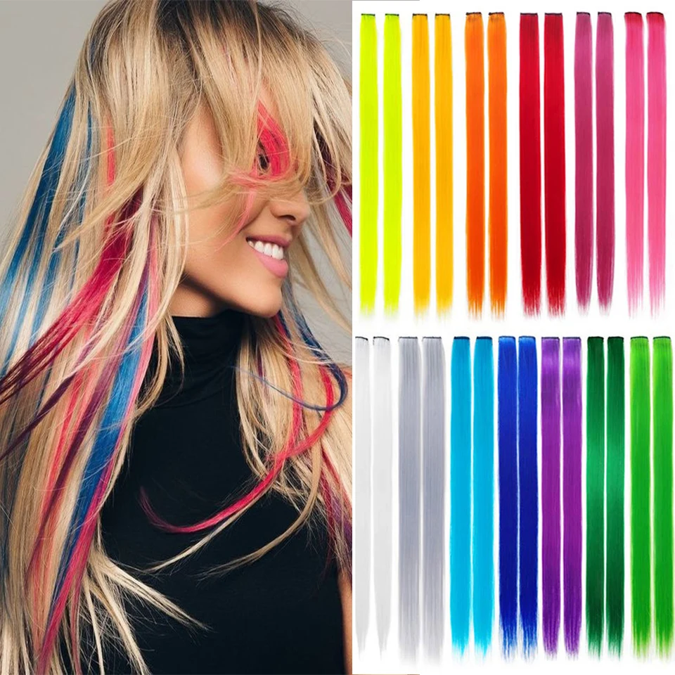 

Lupu Pure Color / Color Long Straight Hair Extensions Hair Extensions, Female Natural Synthetic Wig Length 55cm