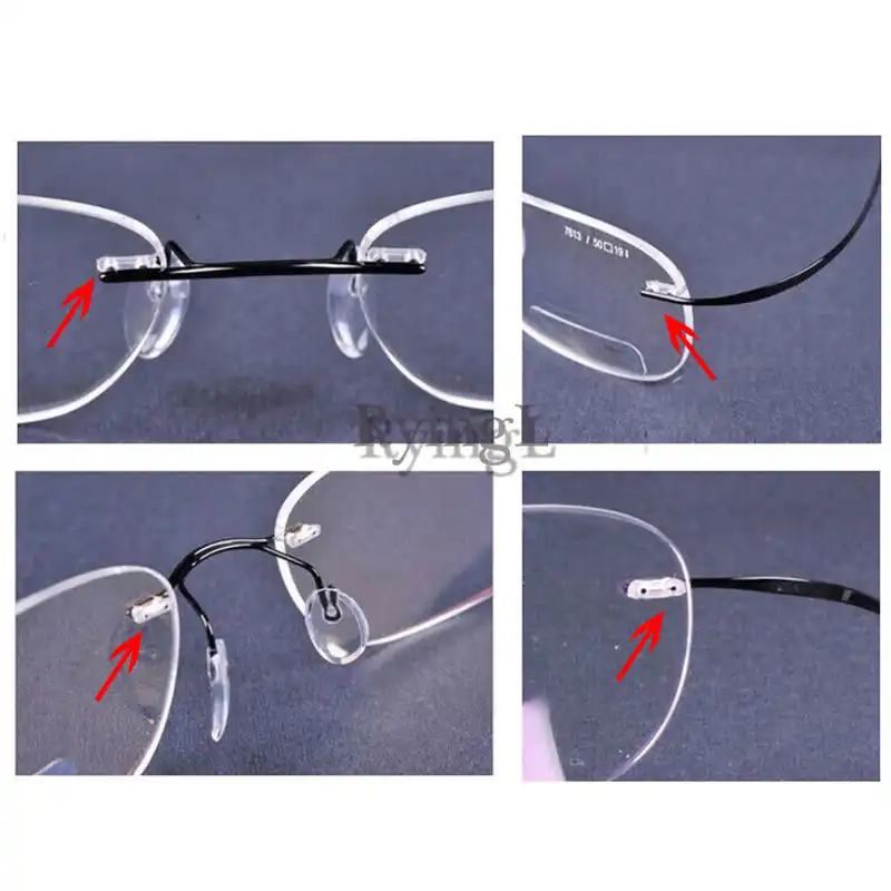 plastic rimless eyeglasses