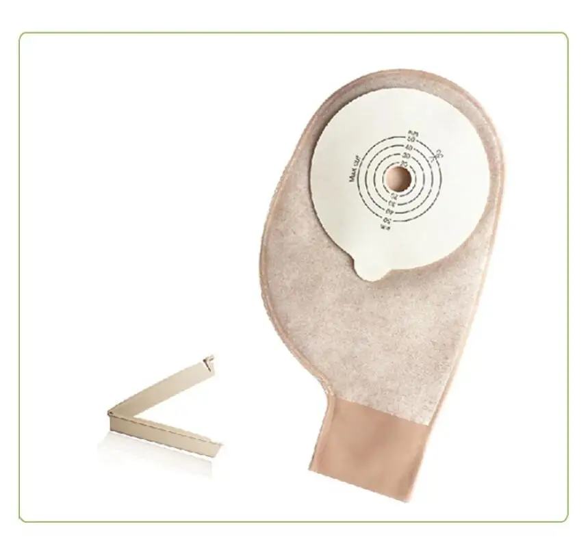 

Classic One pc Drainable Colostomy Bags with Clip Closure, Tea-color Odor-free Stoma Care bags, Cut-to Fit 15-50mm