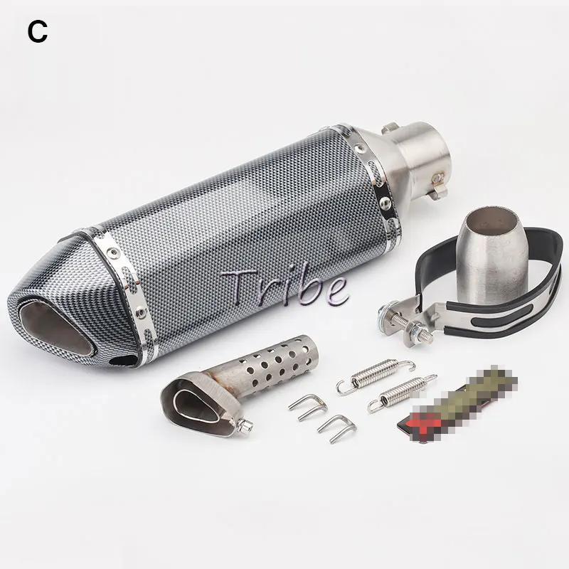 Echappement мото универсальный Escape Akrapovic выхлопная труба мотоцикла скутер Мотокросс модифицированный для YZF MT09 Z900 R6 msx 125 ATV - Цвет: Type C