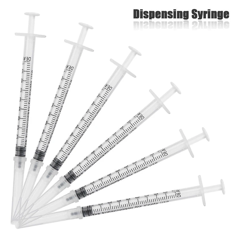 10pcs 1ml Sterile Injection Syringe Oral Dispensing Disposable No Needles