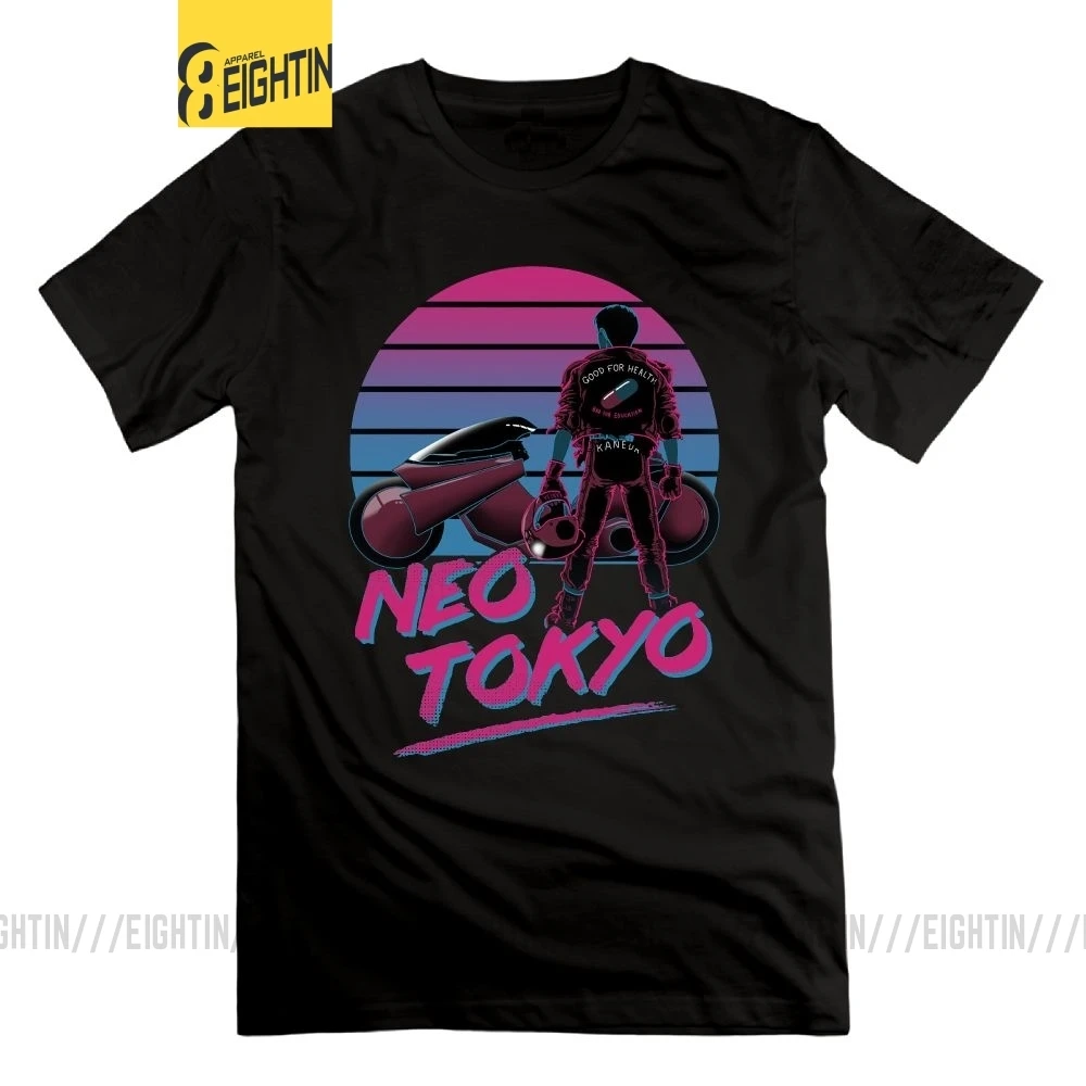 Tanie Eightin zapraszamy do neo tokyo męska koszulka Akira Shotaro Kaneda motocykl T Shirt z krótkim rękawem 100% bawełna O Neck Tees Vaporwave