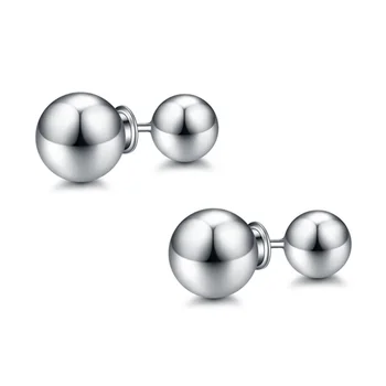 

S925 Sterling Silver Earrings Personality Charm Temperament Female Dongdaemun Transfer Bead Earrings