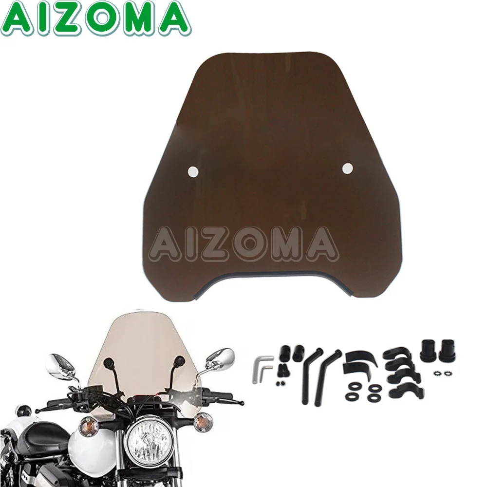 Для Harley BMW Cafe Racer Suzuki Honda 7/8 ''и 1'' руль мотоцикла Дымовое лобовое стекло