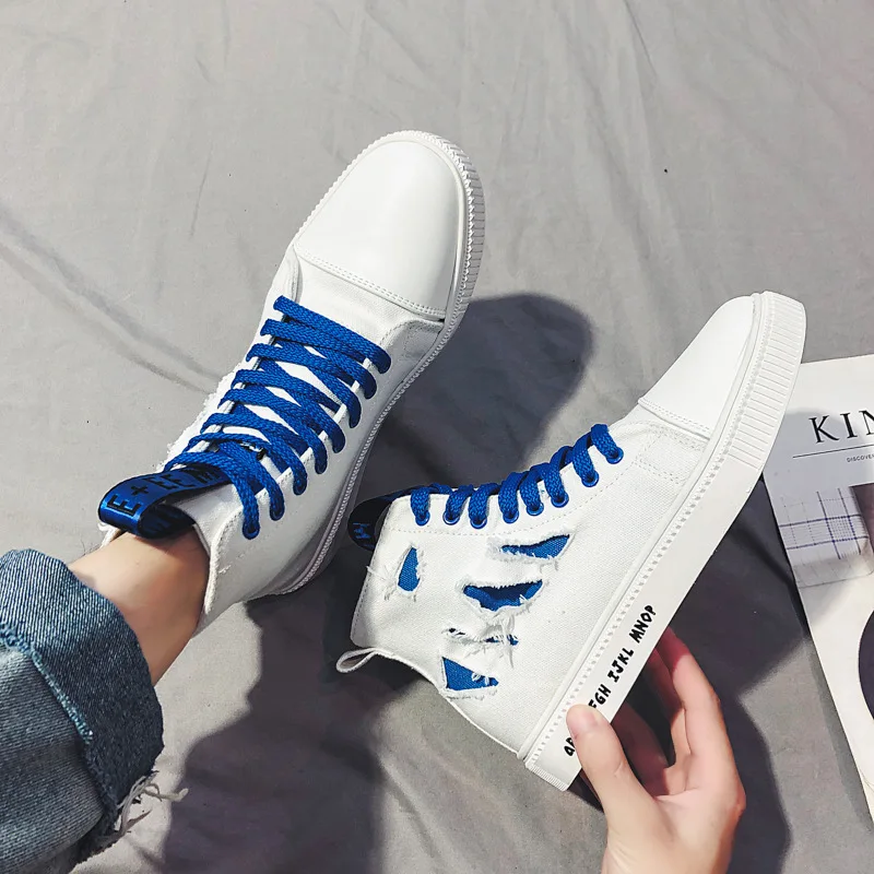 

Hight-top Canvas Shoes Men's Camouflage Shoes Trend 2019 New Style Spring And Autumn Shoe Korean-style Versatile Skate Shoes