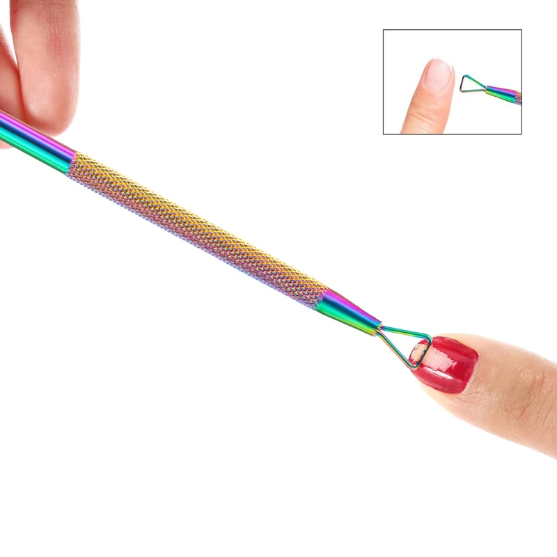Cuticle Trimmer with Cuticle Pusher Chameleon Cuticle Nipper Clipper Cutter Dead Skin Remover Scissor Plier Durable Manicure Ped